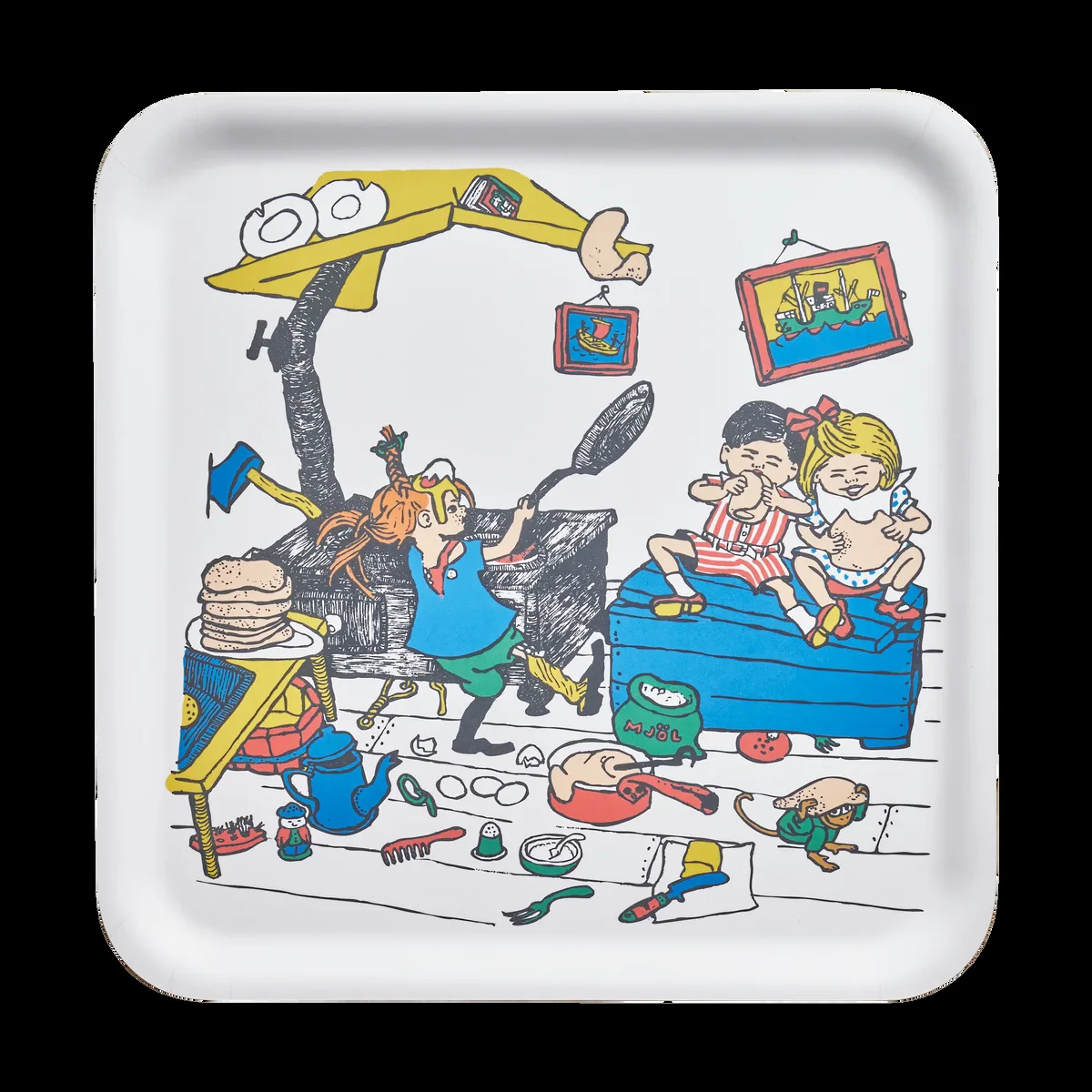 Muurla Pippi bricka 33x33 cm Pancakes