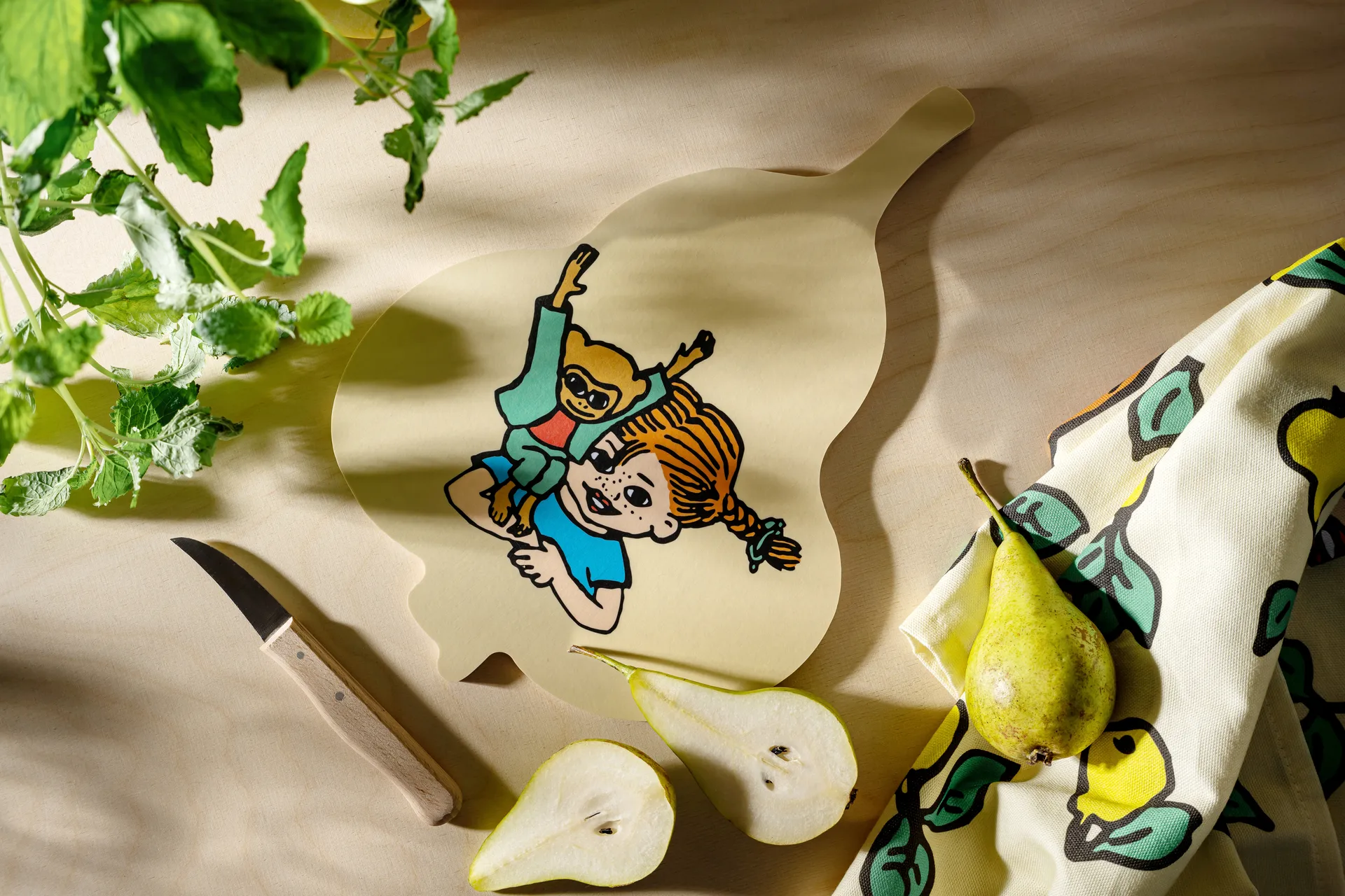 Pippi Chop & Serve skärbräda 21x30 cm, Fruits Muurla