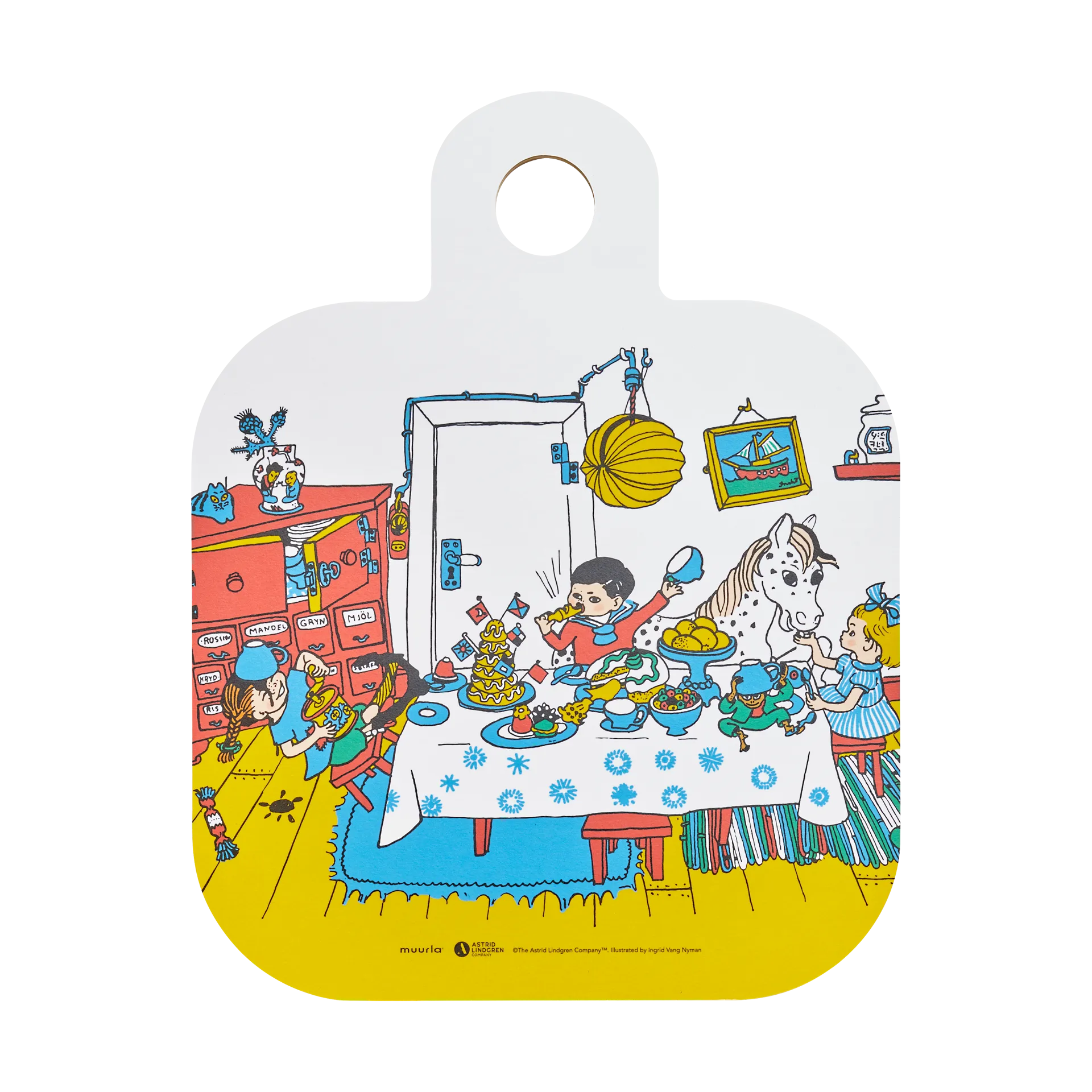 Pippi Chop & Serve skärbräda 25x32 cm, Villa villekulla Muurla