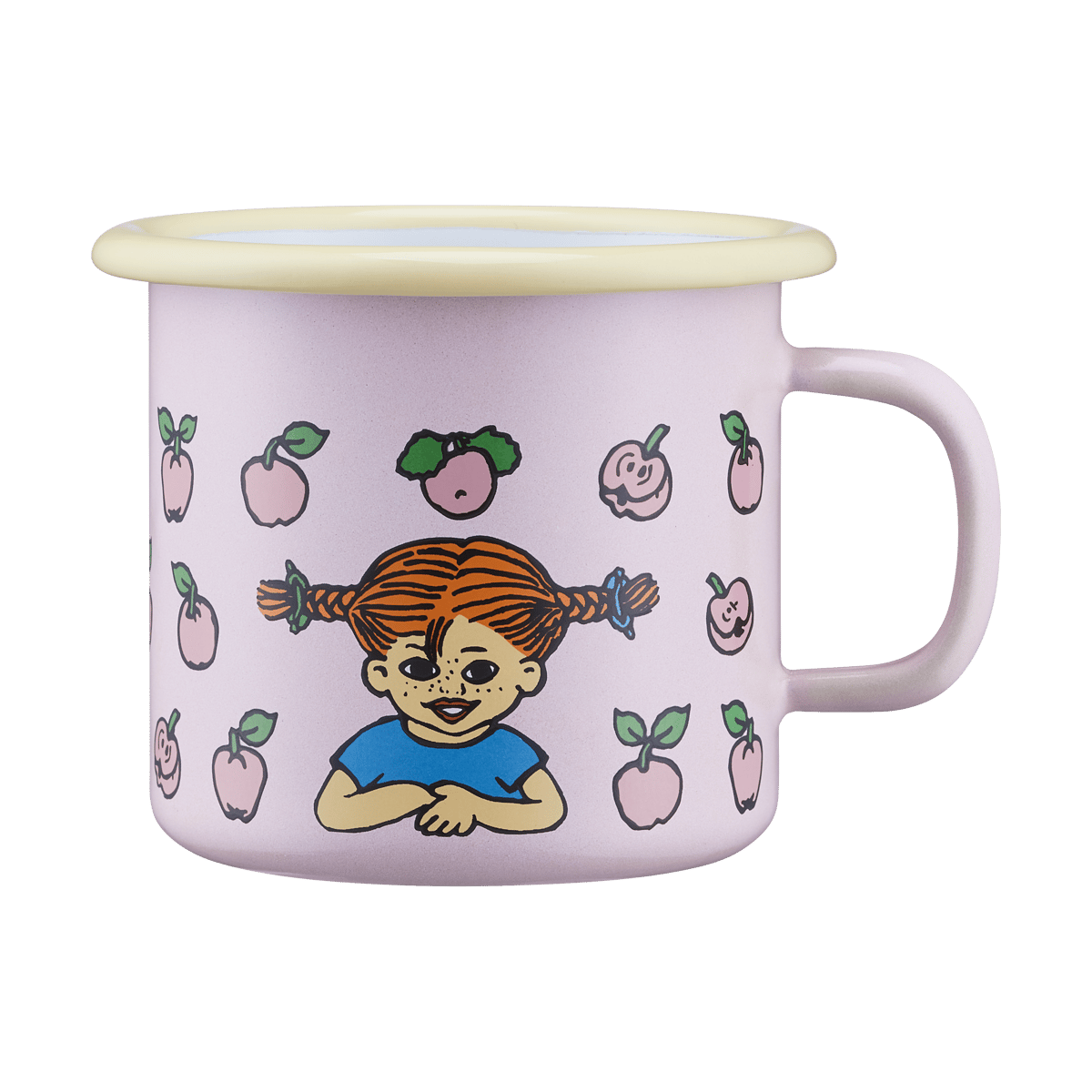 Muurla Pippi emaljmugg 2,5 dl Fruits | Skandinavisk Design | Kaffekoppar | Rosa