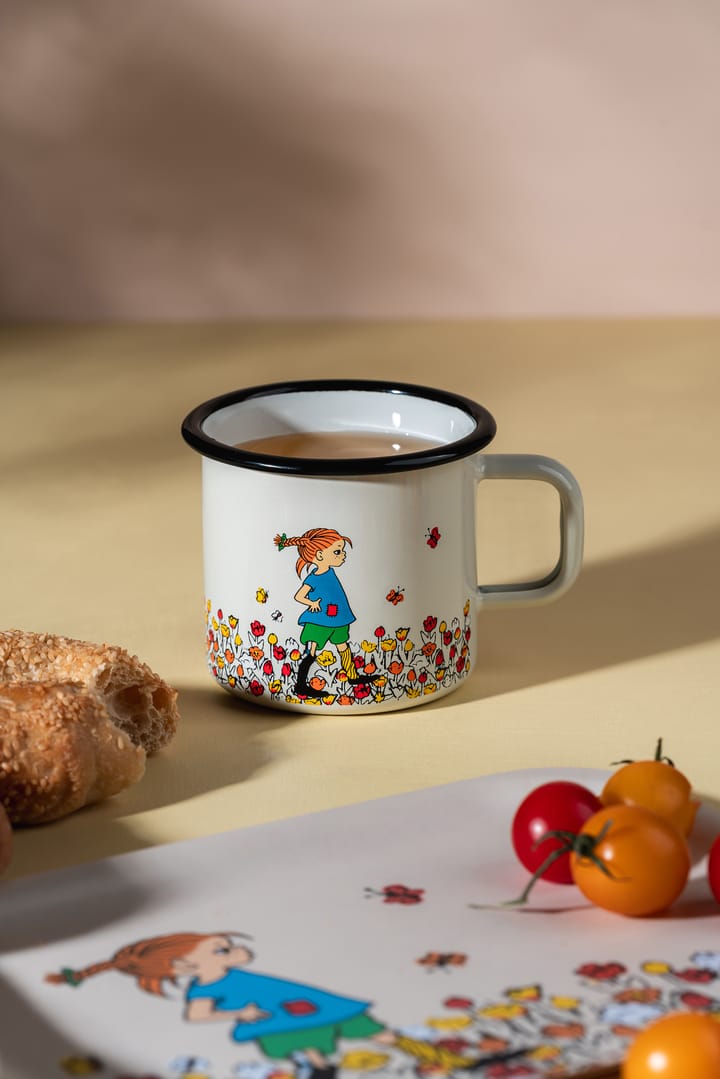 Pippi Långstrump emaljmugg 3,7 dl, Be More Pippi Muurla