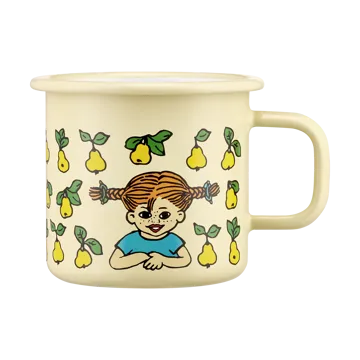 Pippi Långstrump emaljmugg 3,7 dl - Fruits - Muurla