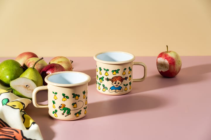 Pippi Långstrump emaljmugg 3,7 dl, Fruits Muurla