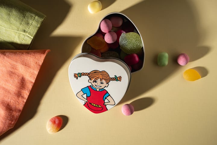 Pippi plåtburk hjärtformad 4x10 cm, Be More Pippi Muurla