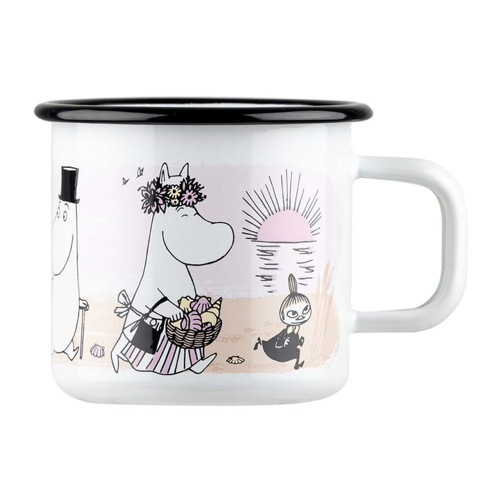 The Beach Retro emaljmugg 37 cl, White Muurla