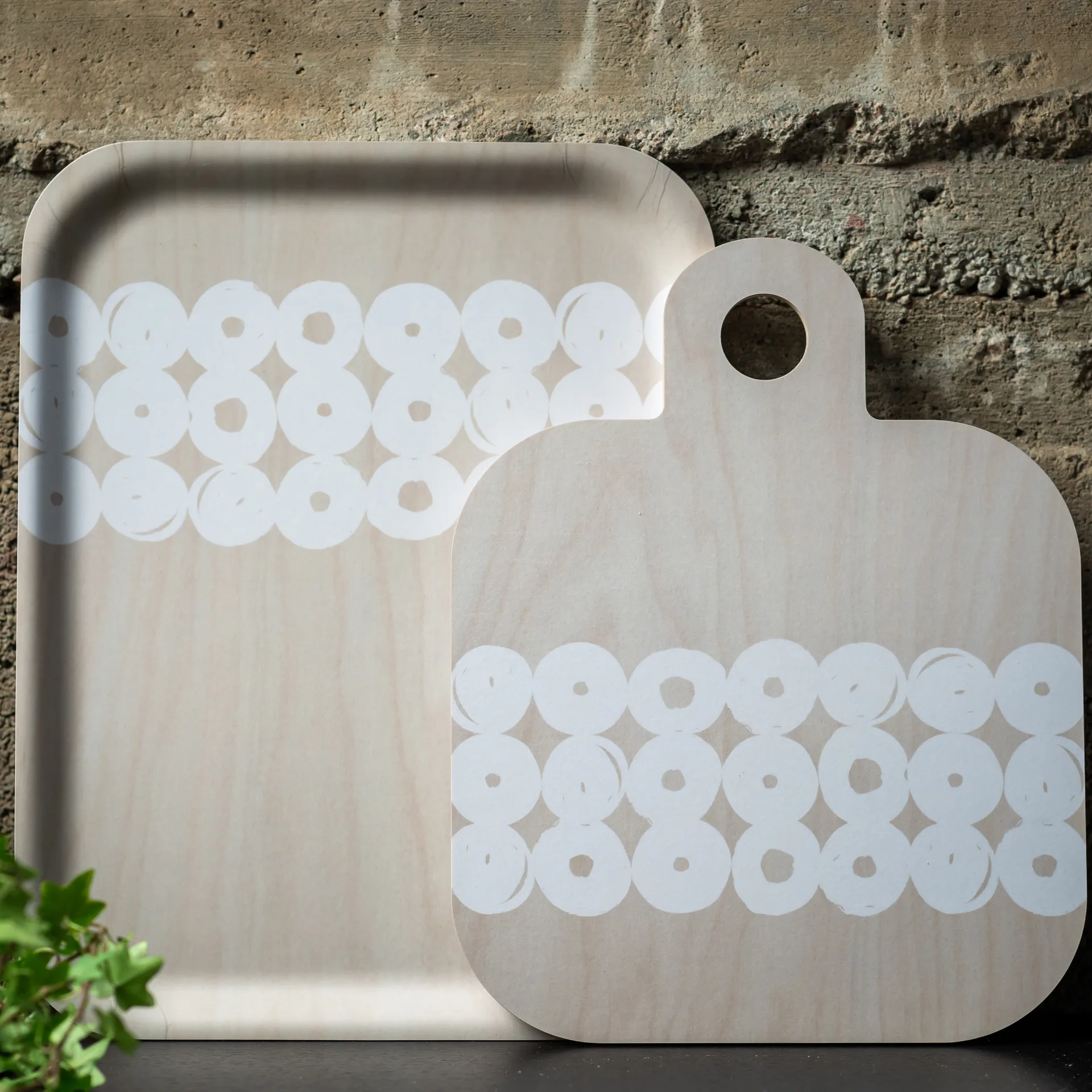 Twirl skärbräda 25x32 cm, björk-vit Muurla