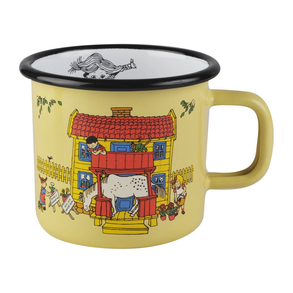 Muurla Villa Villekulla emaljmugg 3,7 dl Gul | Skandinavisk Design | Kaffekoppar | Gul