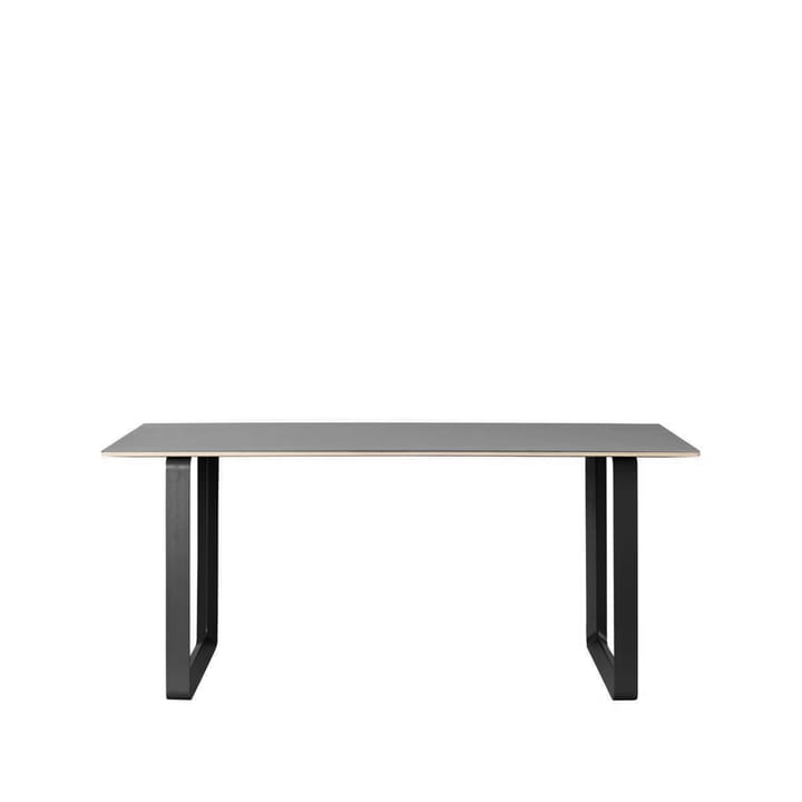 70/70 matbord 170x85 cm - Black linoleum-Plywood-Black - Muuto