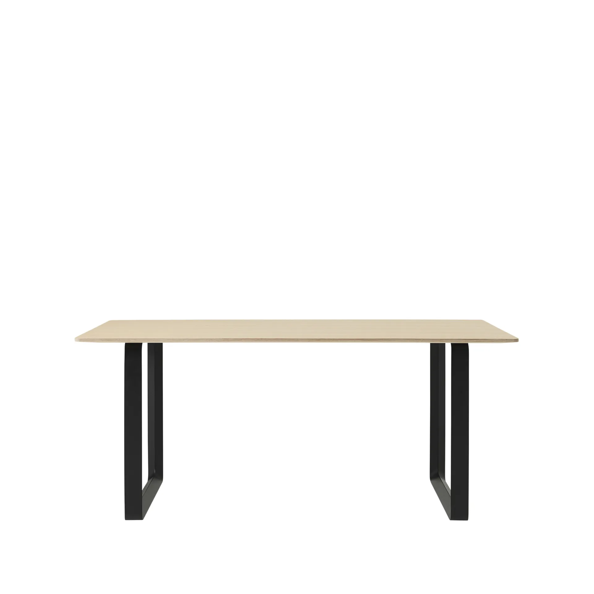 70/70 matbord 170x85 cm, Oak veener-Plywood-Black Muuto