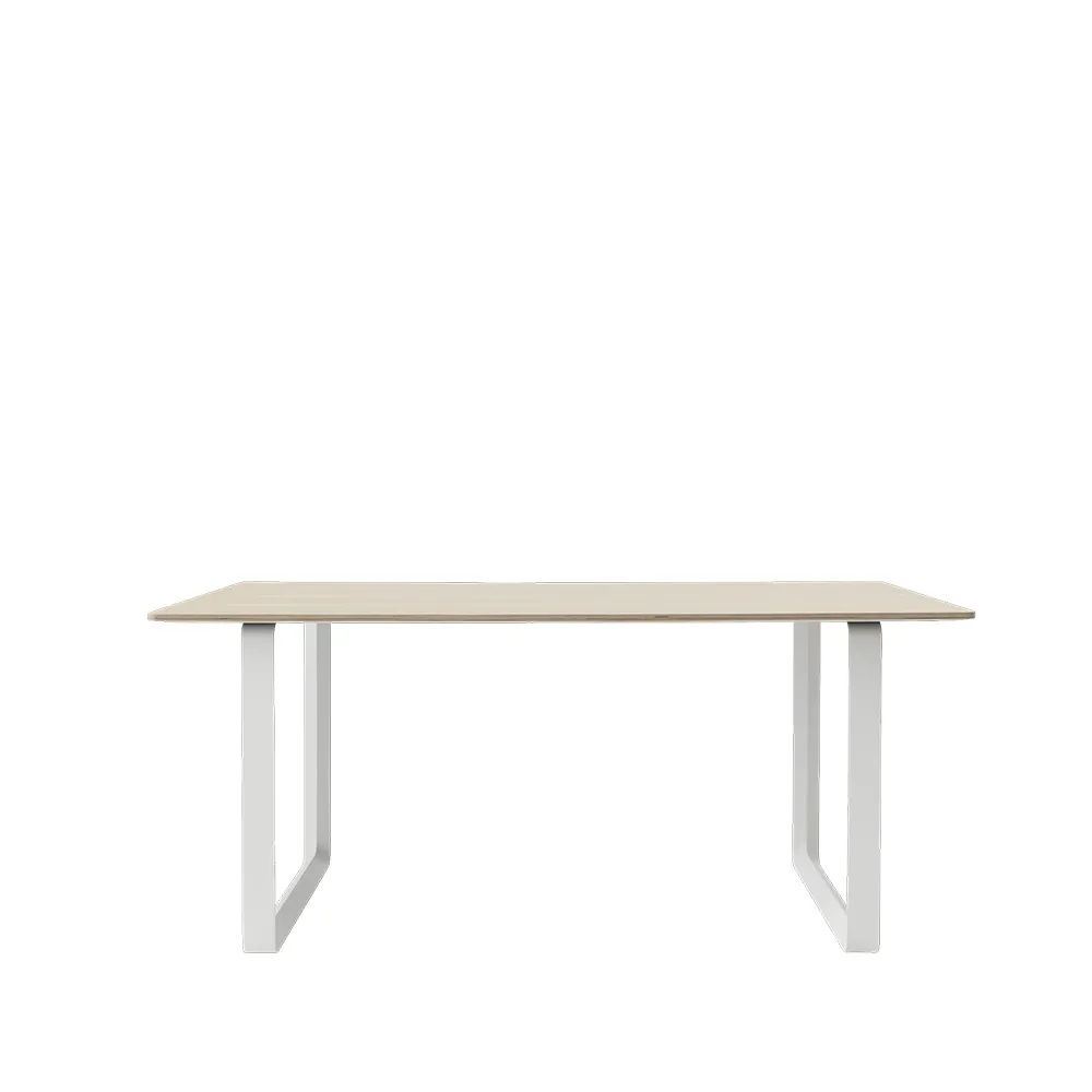 70/70 matbord 170x85 cm, Oak veneer-Plywood-White Muuto