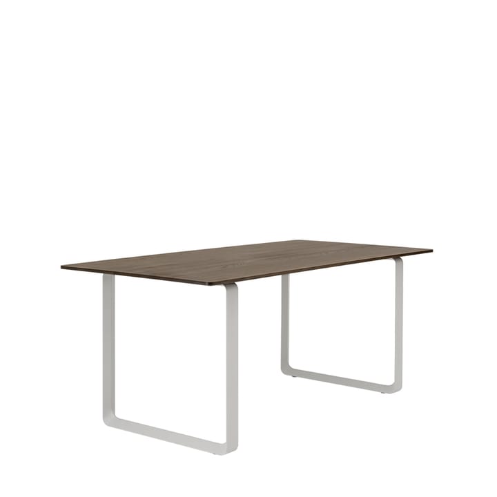70/70 matbord 170x85 cm, Solid smoked oak-Grey Muuto