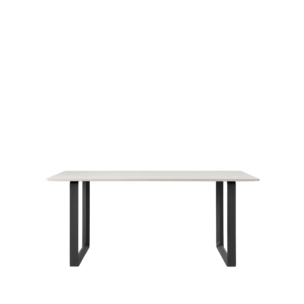 Muuto 70/70 matbord 170x85 cm White laminate-Plywood-Black