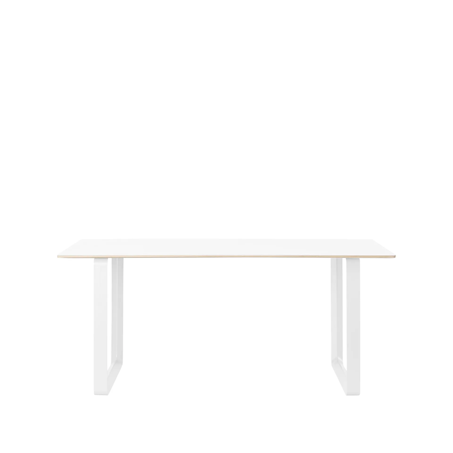 70/70 matbord 170x85 cm, White laminate-Plywood-White Muuto