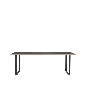 70/70 matbord 225x90 cm - Black linoleum-Plywood-Black - Muuto