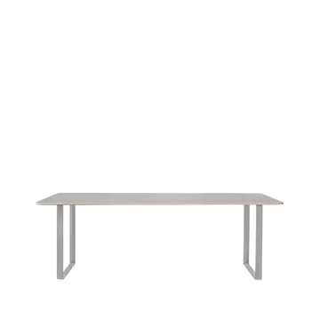 70/70 matbord 225x90 cm - Grey linoleum-Plywood-Grey - Muuto