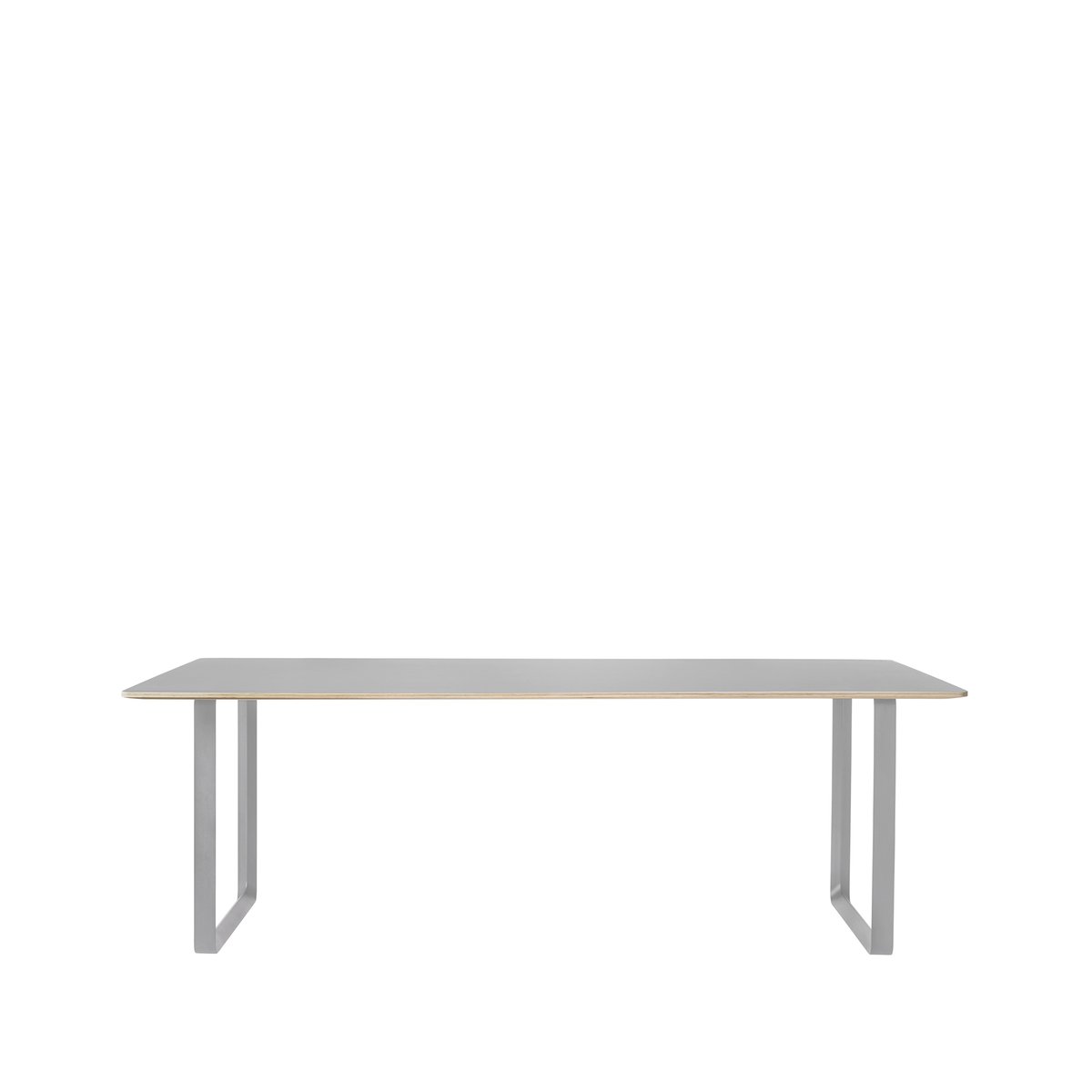 Muuto 70/70 matbord 225x90 cm Grey linoleum-Plywood-Grey