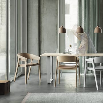 70/70 matbord 225x90 cm - Oak venner-Plywood-White - Muuto