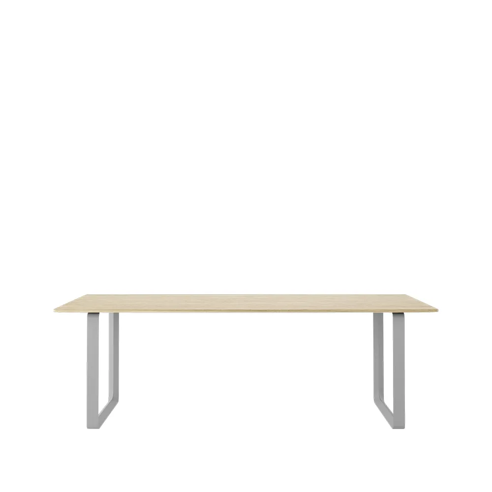 70/70 matbord 225x90 cm, Solid oak-Grey Muuto