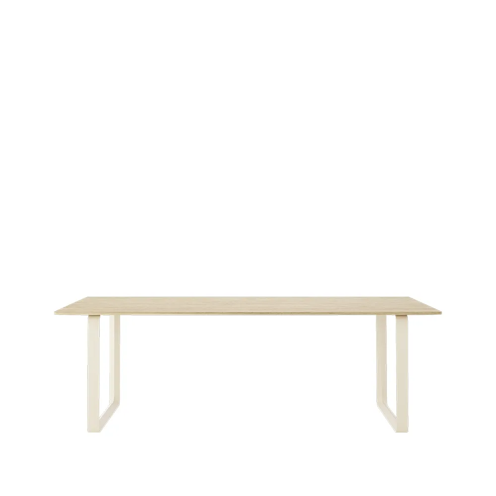 70/70 matbord 225x90 cm, Solid oak-Sand Muuto