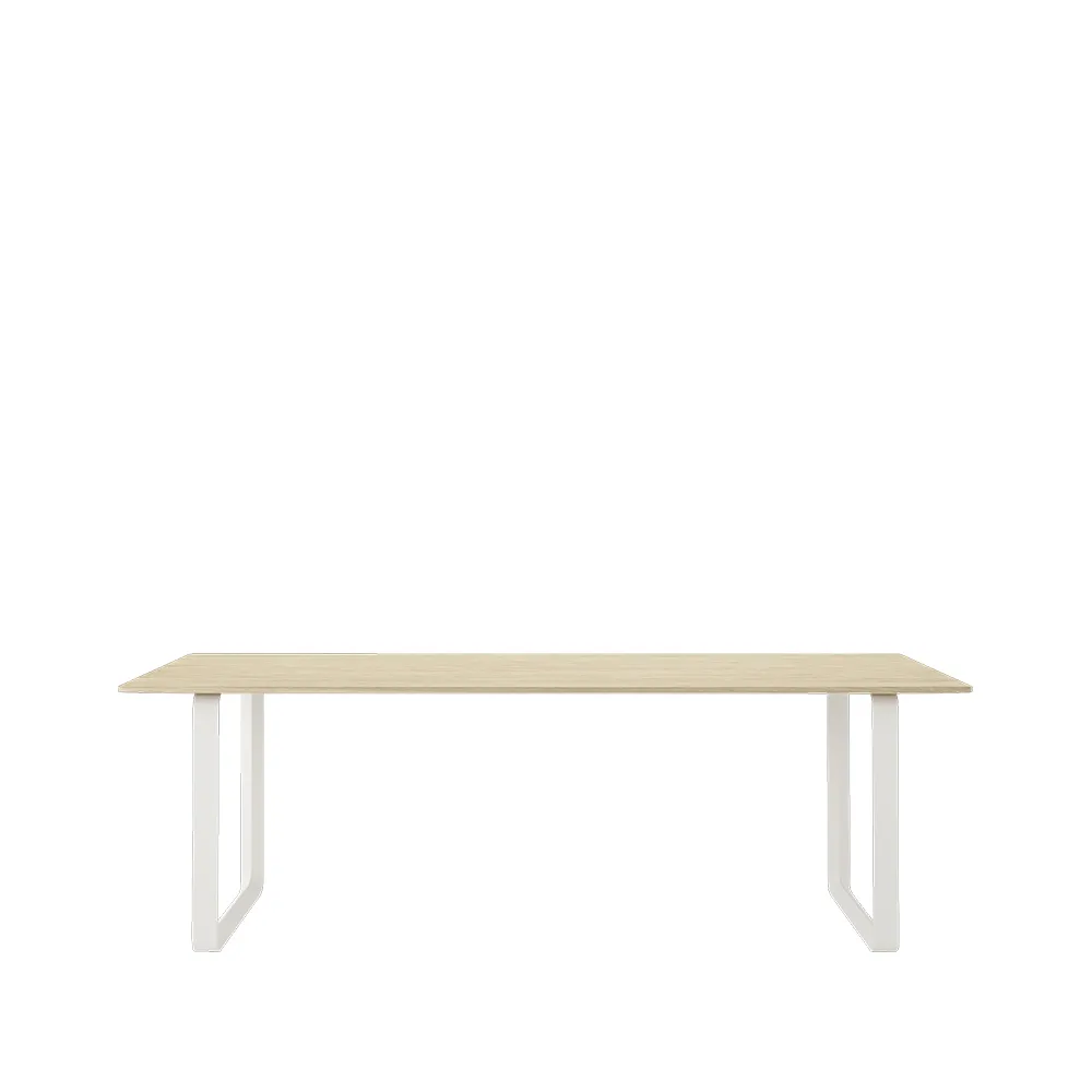 70/70 matbord 225x90 cm, Solid oak-White Muuto