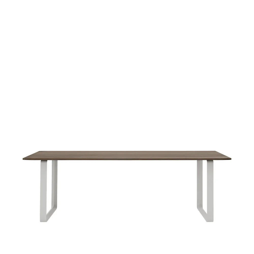 70/70 matbord 225x90 cm, Solid smoked oak-Grey Muuto