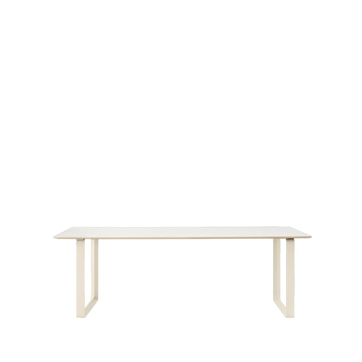 70/70 matbord 225x90 cm - White laminate-Plywood-Sand - Muuto