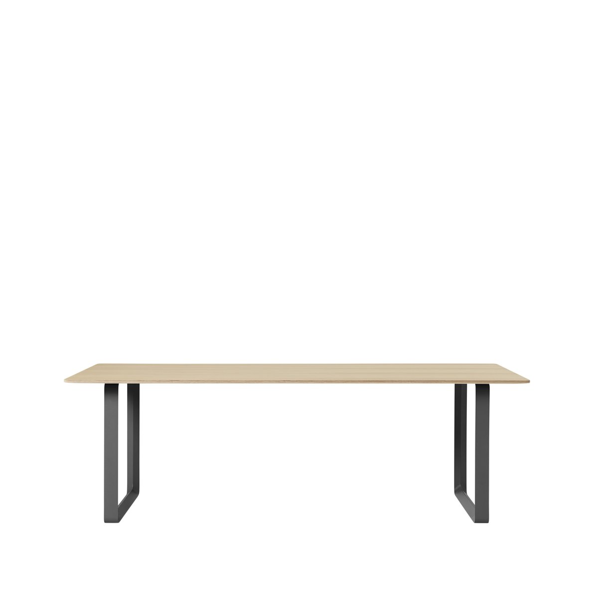 Muuto 70/70 matbord 255x108 cm Oak veener-Plywood-Black