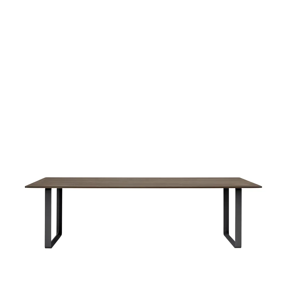 70/70 matbord 255x108 cm, Solid smoked oak-Black Muuto