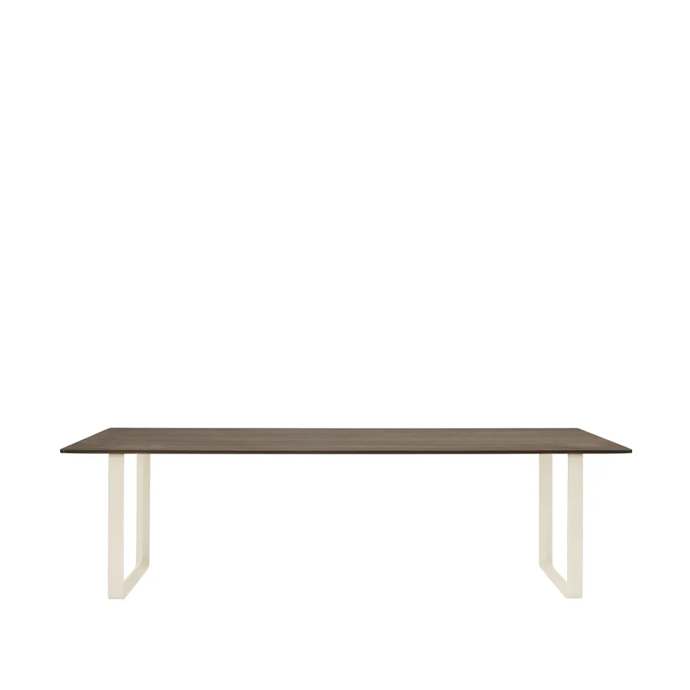 70/70 matbord 255x108 cm, Solid smoked oak-Sand Muuto