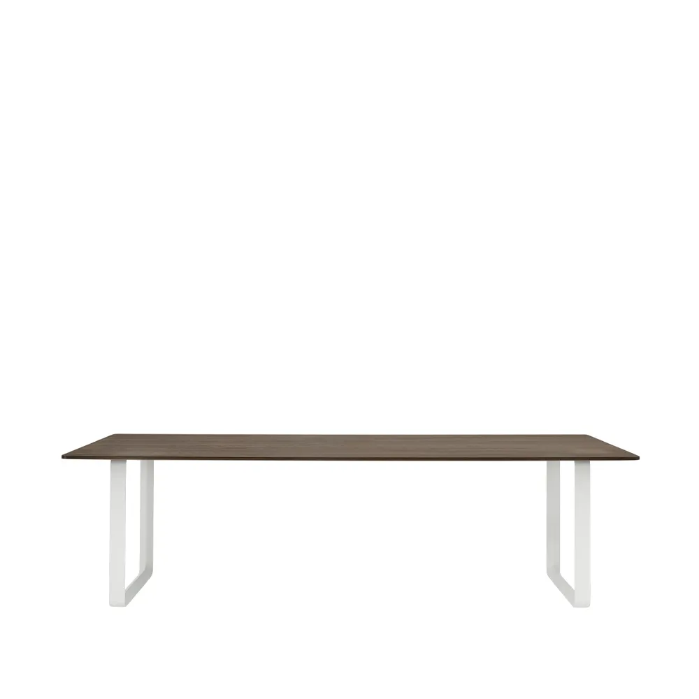 70/70 matbord 255x108 cm, Solid smoked oak-White Muuto