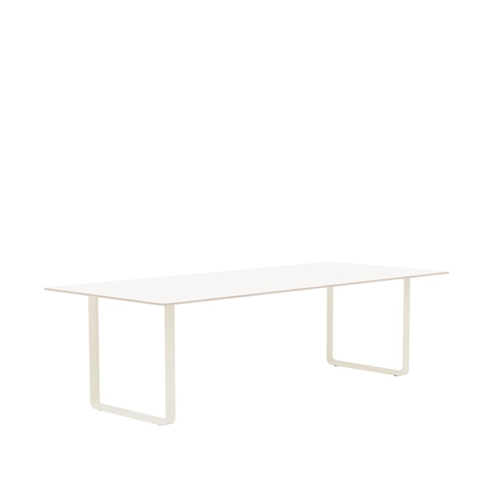 70/70 matbord 255x108 cm - White laminate-Plywood-Sand - Muuto