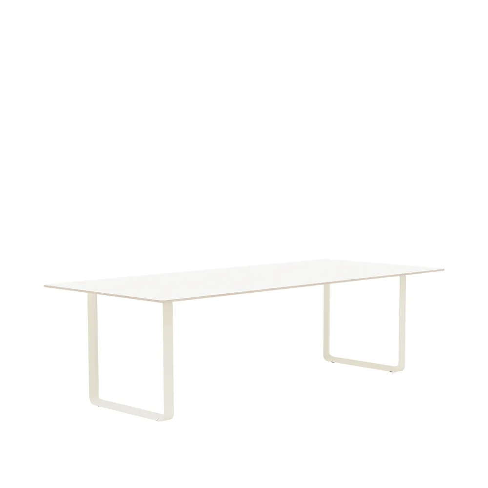 Muuto 70/70 matbord 255x108 cm White laminate-Plywood-Sand