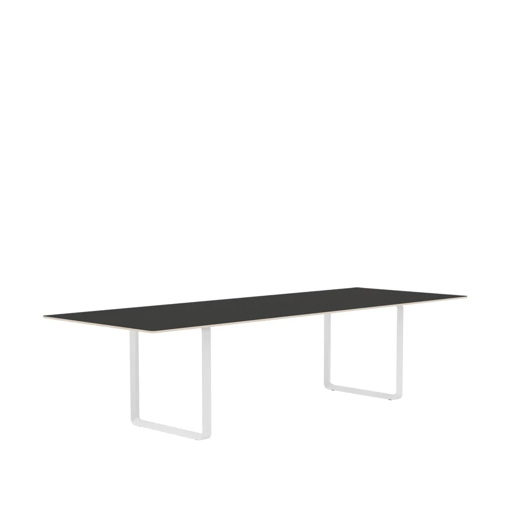 Muuto 70/70 matbord 295x108 cm Black linoleum-Plywood-White