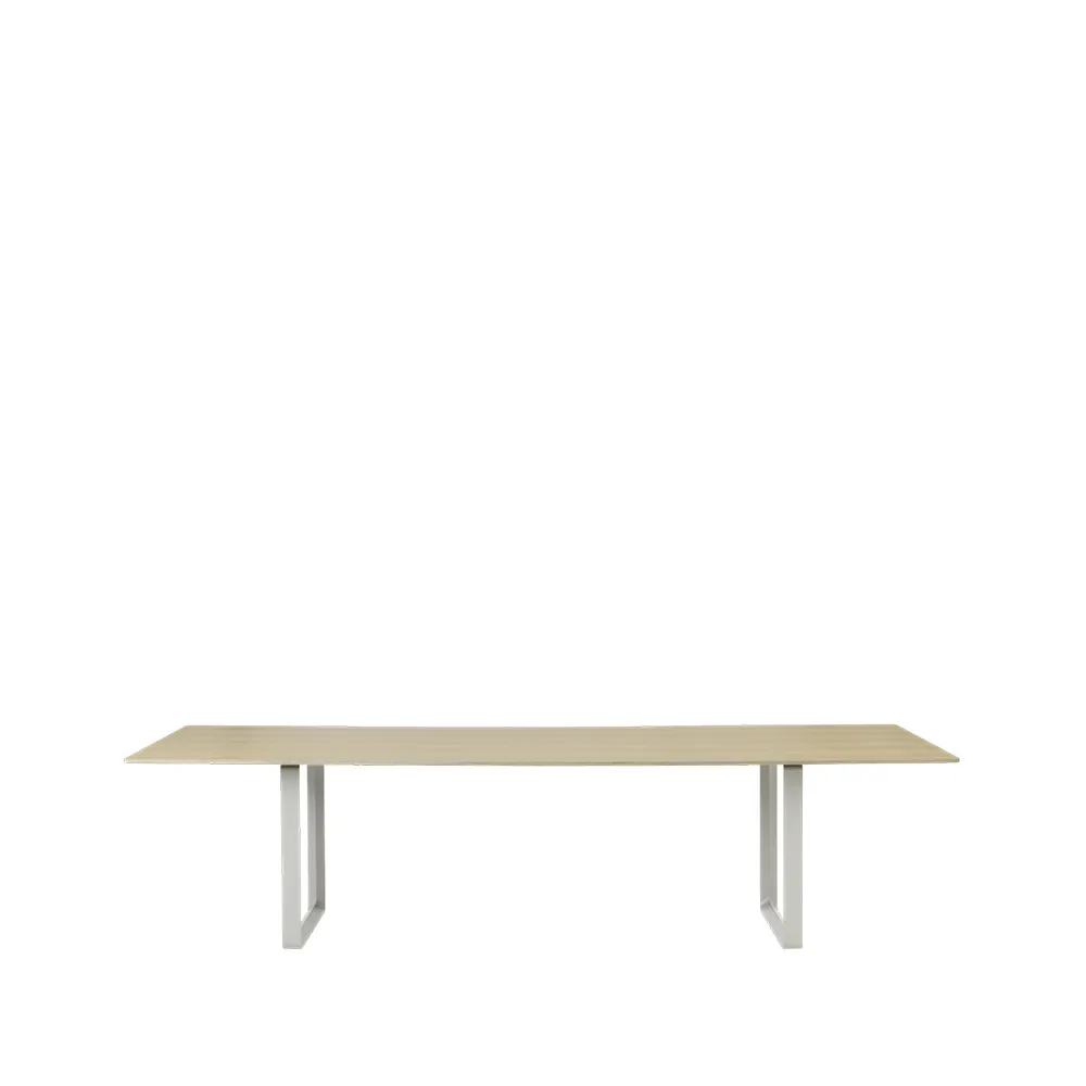 70/70 matbord 295x108 cm, Oak veneer-Plywood-Grey Muuto