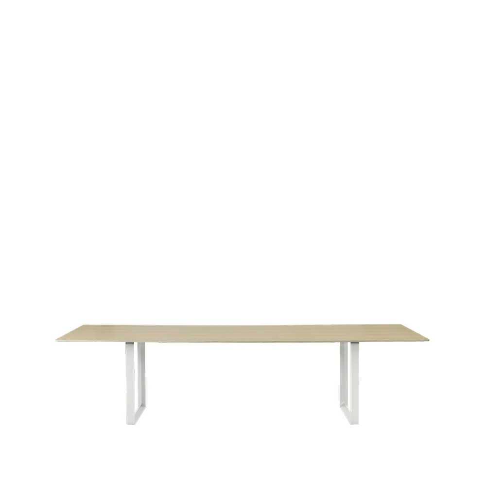 70/70 matbord 295x108 cm, Oak veneer-Plywood-White Muuto