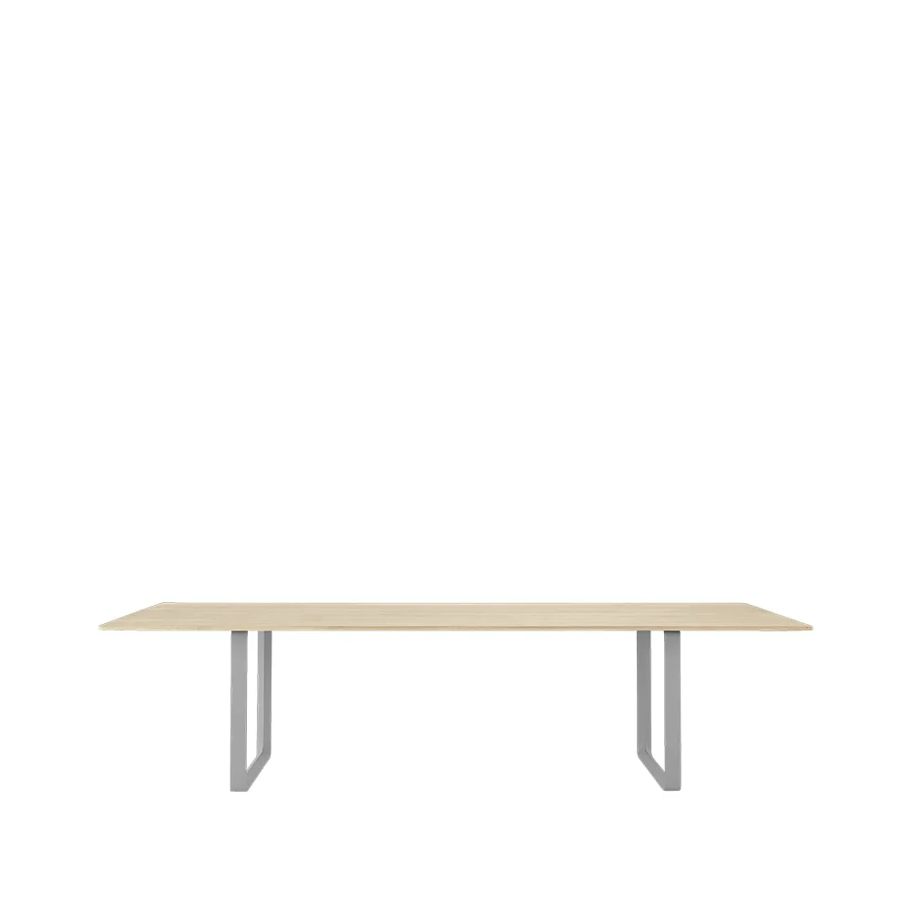 70/70 matbord 295x108 cm, Solid oak-Grey Muuto