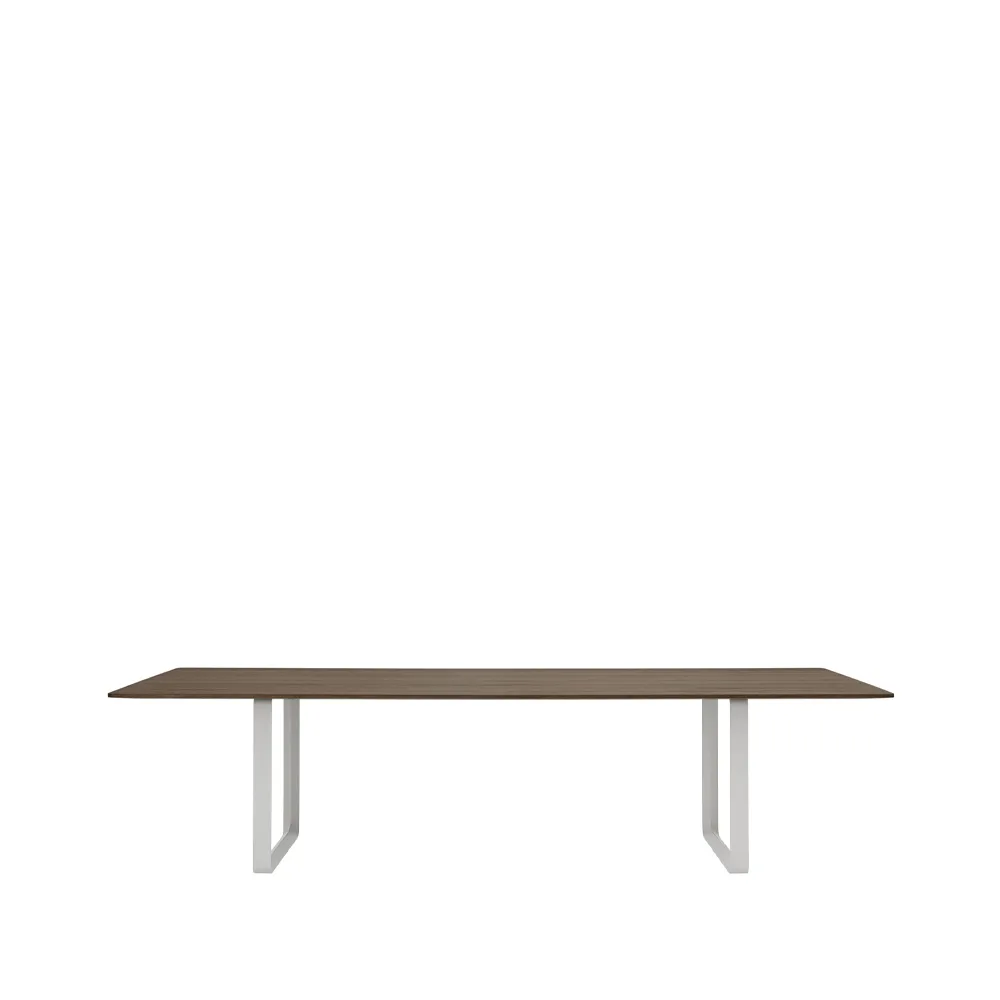 70/70 matbord 295x108 cm, Solid smoked oak-Grey Muuto
