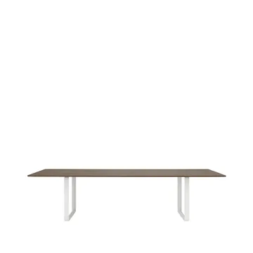 70/70 matbord 295x108 cm - Solid smoked oak-White - Muuto