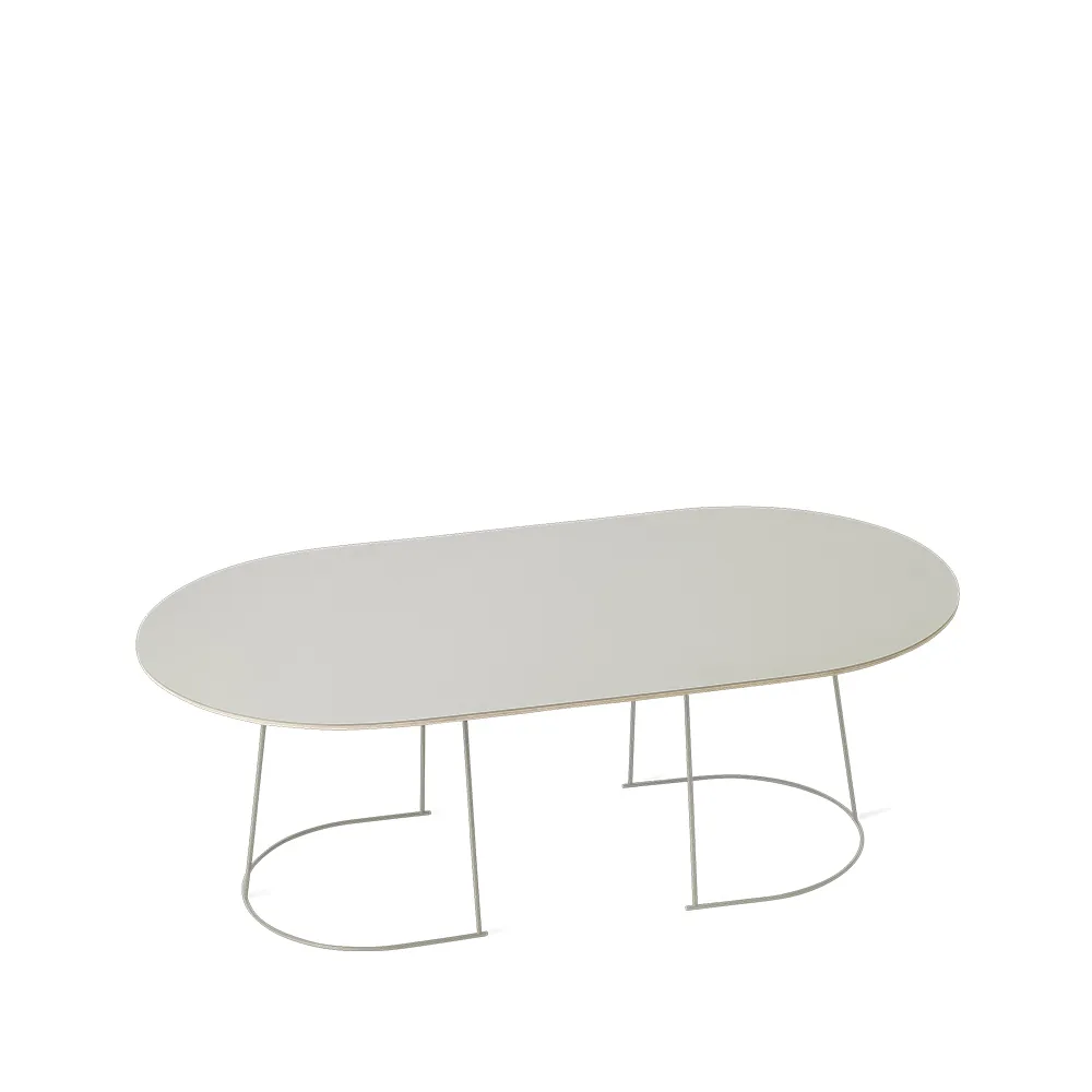 Muuto Airy soffbord ovalt grey, nanolaminat, large