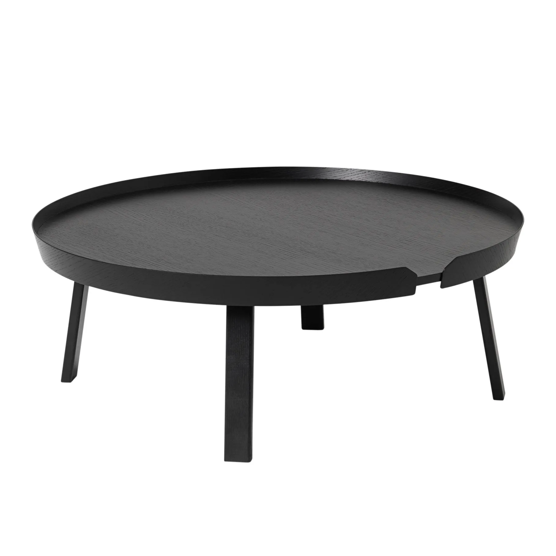 Around sidobord extra large, Black Muuto