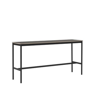 Base High barbord - black linoleum, svart stativ, plywoodkant, b50 l190 h95 - Muuto