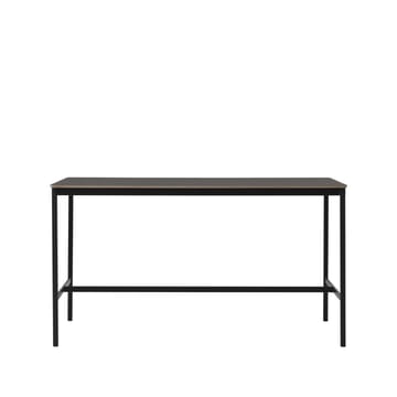 Base High barbord - black linoleum, svart stativ, plywoodkant, b85 l190 h105 - Muuto