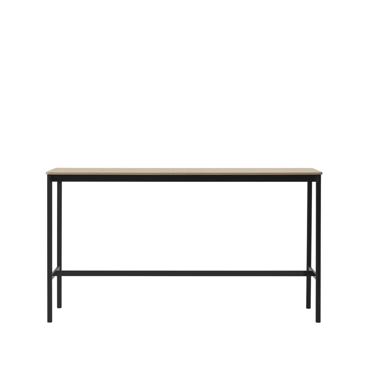 Muuto Base High barbord oak, svart stativ, plywoodkant, b50 l190 h105