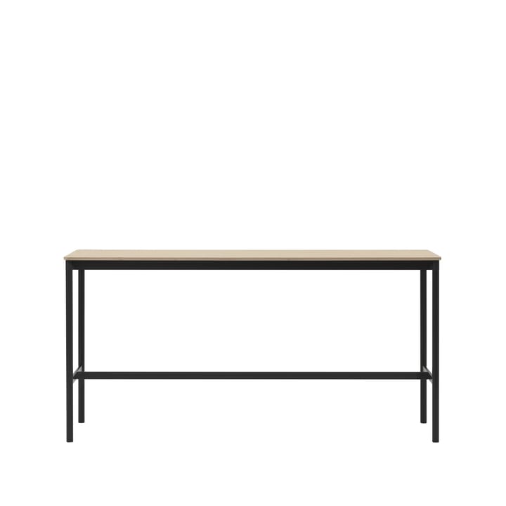 Base High barbord - oak, svart stativ, plywoodkant, b50 l190 h95 - Muuto