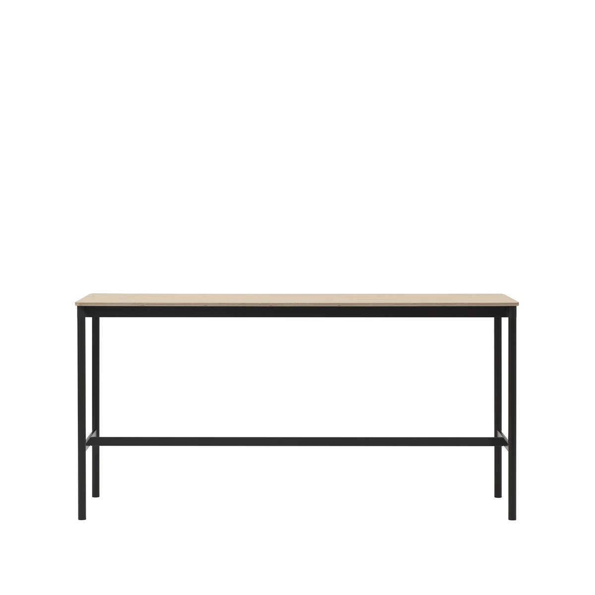 Muuto Base High barbord oak, svart stativ, plywoodkant, b50 l190 h95