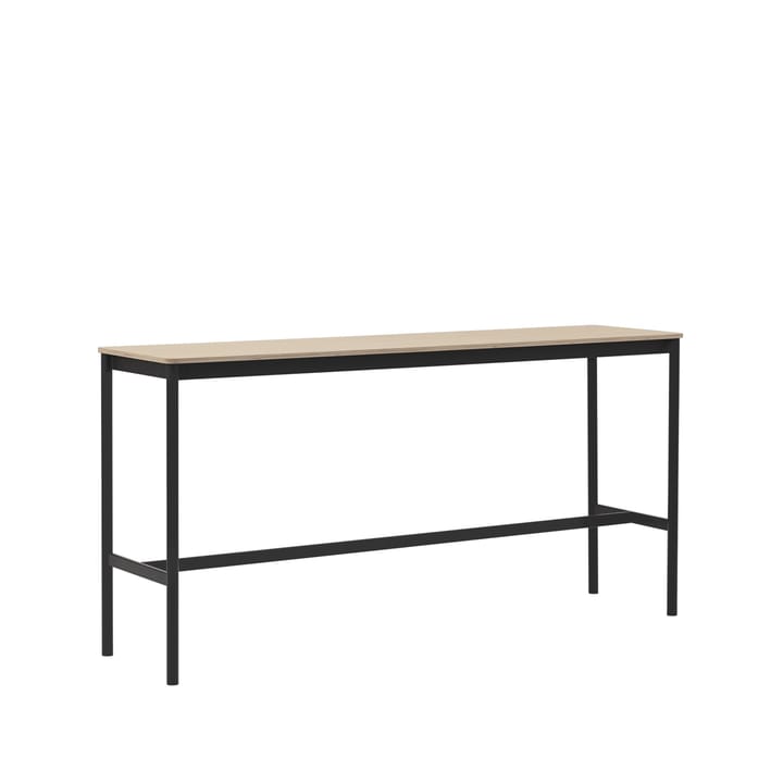 Base High barbord, oak, svart stativ, plywoodkant, b50 l190 h95 Muuto