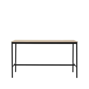 Base High barbord - oak, svart stativ, plywoodkant, b85 l190 h105 - Muuto