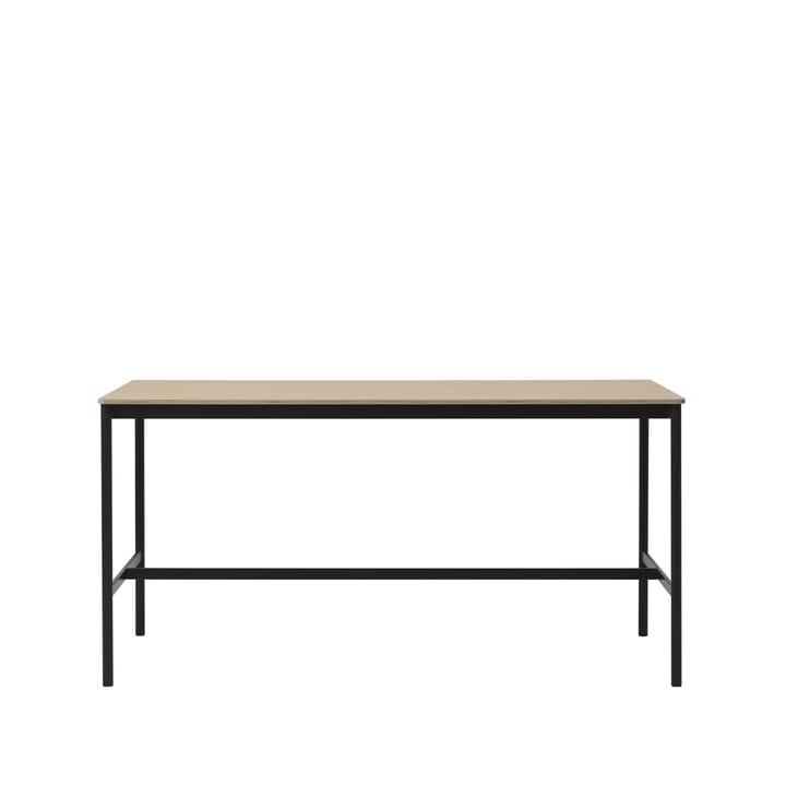 Base High barbord - oak, svart stativ, plywoodkant, b85 l190 h95 - Muuto