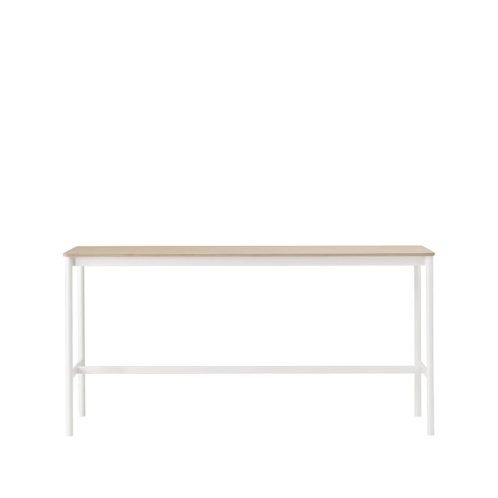 Base High barbord - oak, vitt stativ, plywoodkant, b50 l190 h95 - Muuto