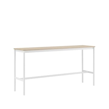 Base High barbord - oak, vitt stativ, plywoodkant, b50 l190 h95 - Muuto